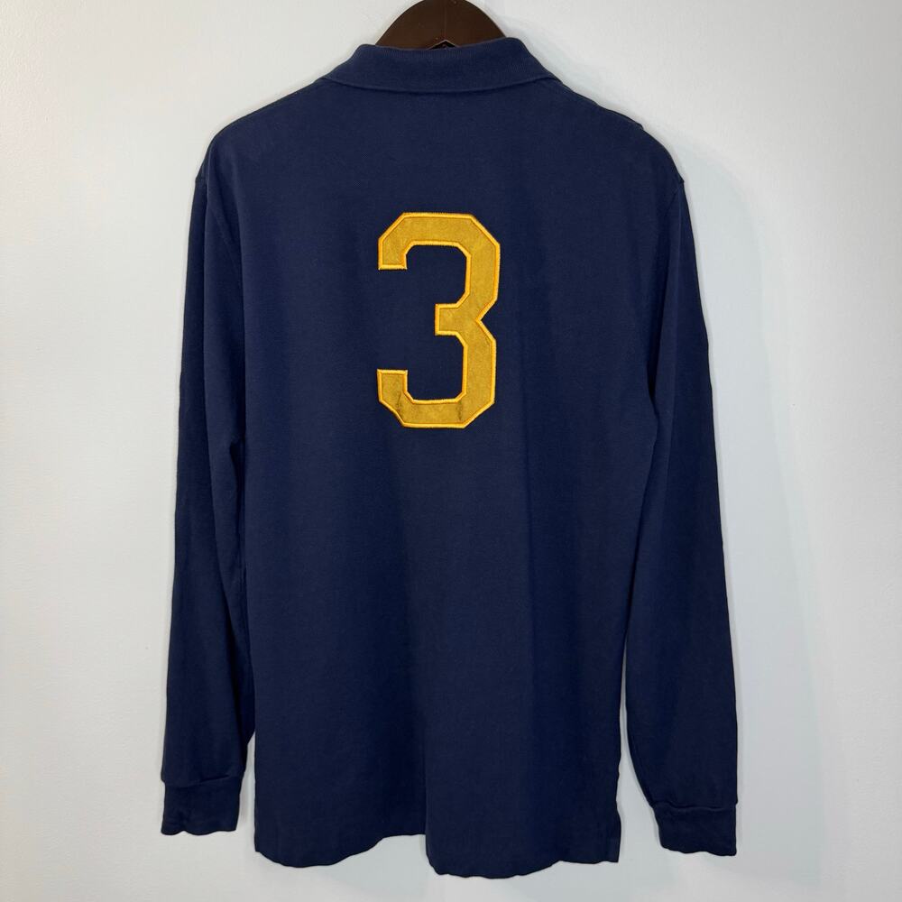 POLO by Ralph Lauren Rugby Big Pony Long Sleeve Polo Shirt Blue Men's M - Picture 8 of 8